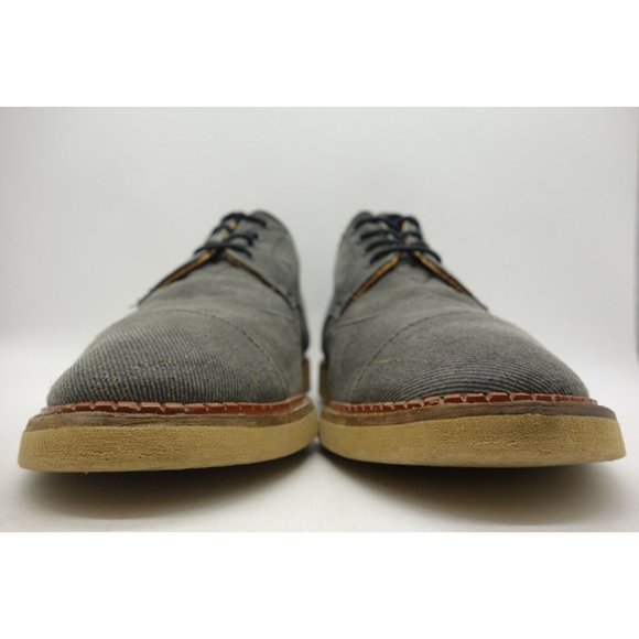 Toms Gray Canvas Casual Lace Up Sneaker Oxfords Shoes Men\'s 10 main image 7